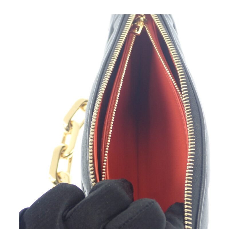 ルイヴィトン LOUIS VUITTON クッサンPM M21263 モノグラム 2WAYバッグ ハンドバッグ ショルダーバッグ クラッチバッグ レザー ブラック ゴールド金具 レディース【中古】【Aランク】