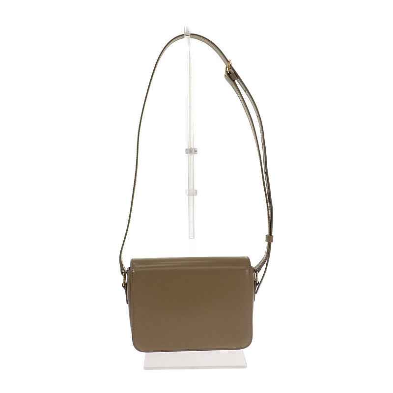 セリーヌ CELINE ティーントリオンフバッグ 188423BF4.18BZ ショルダーバッグ カーフ カーキ ダークセピア ゴールド金具 レディース【中古】【Aランク】
