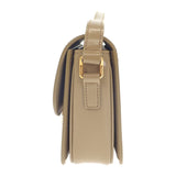 セリーヌ CELINE ティーントリオンフバッグ 188423BF4.18BZ ショルダーバッグ カーフ ダークセピア カーキ ゴールド金具 レディース【中古】【Aランク】