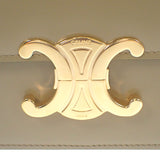 セリーヌ CELINE ティーントリオンフバッグ 188423BF4.18BZ ショルダーバッグ カーフ ダークセピア カーキ ゴールド金具 レディース【中古】【Aランク】