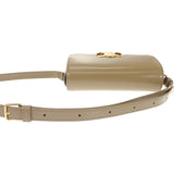 セリーヌ CELINE ティーントリオンフバッグ 188423BF4.18BZ ショルダーバッグ カーフ ダークセピア カーキ ゴールド金具 レディース【中古】【Aランク】