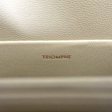 セリーヌ CELINE ティーントリオンフバッグ 188423BF4.18BZ ショルダーバッグ カーフ ダークセピア カーキ ゴールド金具 レディース【中古】【Aランク】