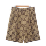 グッチ GUCCI ジャンボGG ハーフ 50 673181_ZAHT6_2580 パンツ コットン ポリエステル ベージュ メンズ【中古】【Aランク】