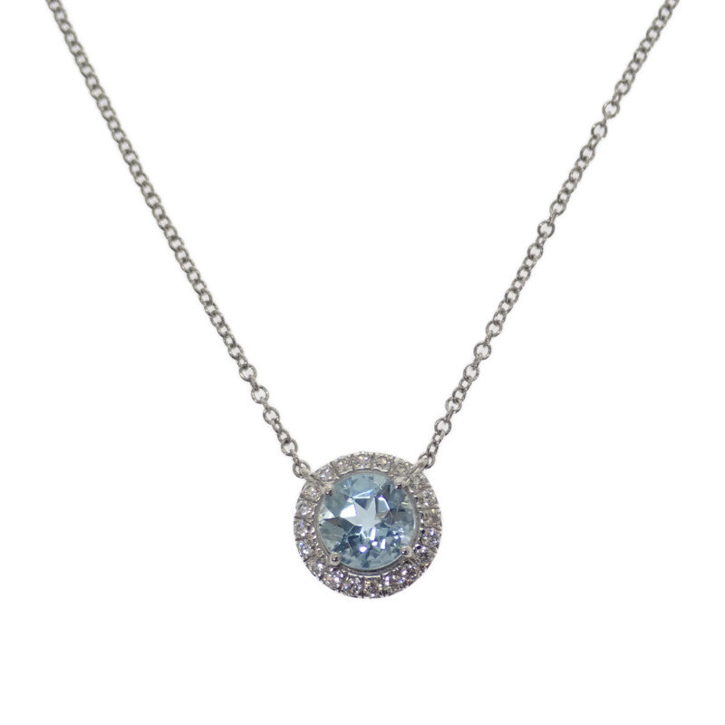 ティファニー TIFFANY&Co. ソレスト ペンダント 60005423 ネックレス Pt950プラチナ アクアマリン ダイヤモンド レディース【中古】【Aランク】