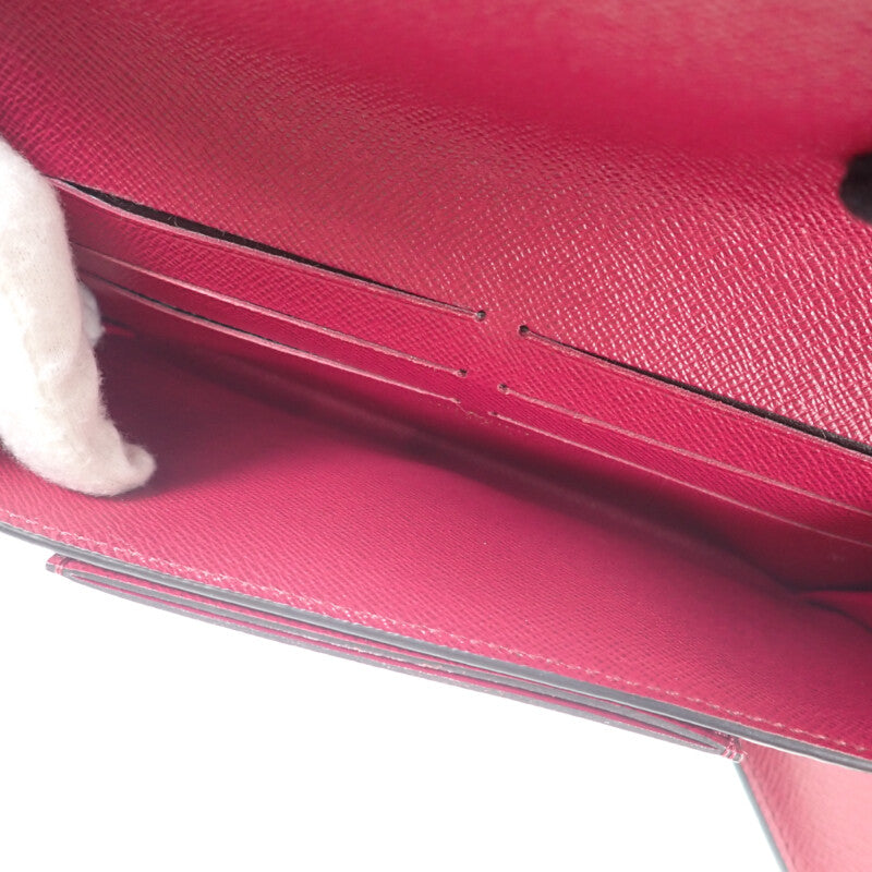 ルイヴィトン LOUIS VUITTON ポルトフォイユ・ジャンヌ M62155 長財布 モノグラムキャンバス フューシャ レディース【中古】【ABランク】