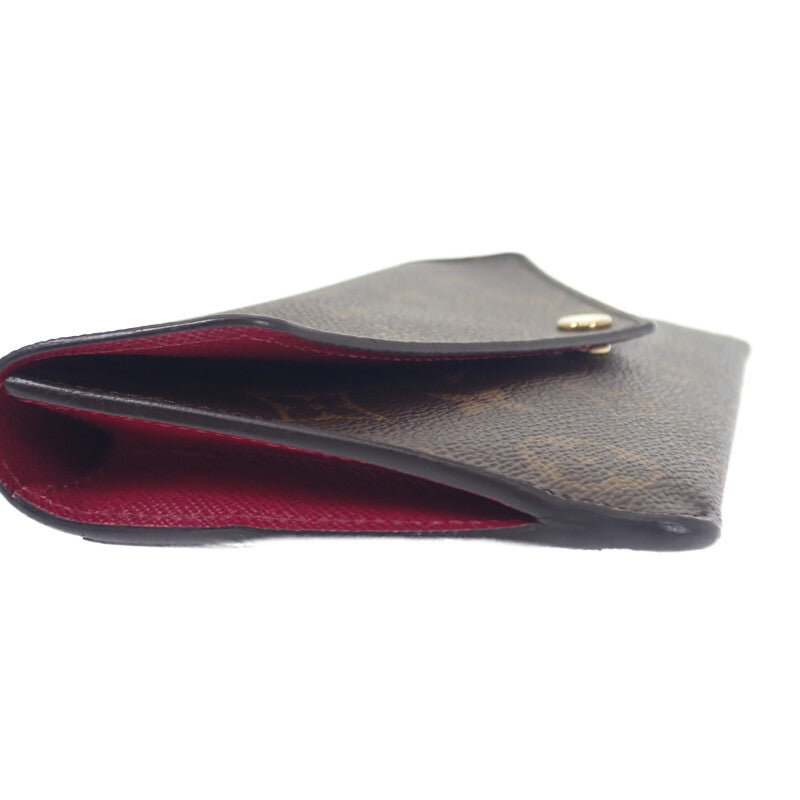 路易威登 LOUIS VUITTON Jeanne M62155 錢包 長夾 Monogram 帆布 紫紅色 女款 男款【中古】【AB級】