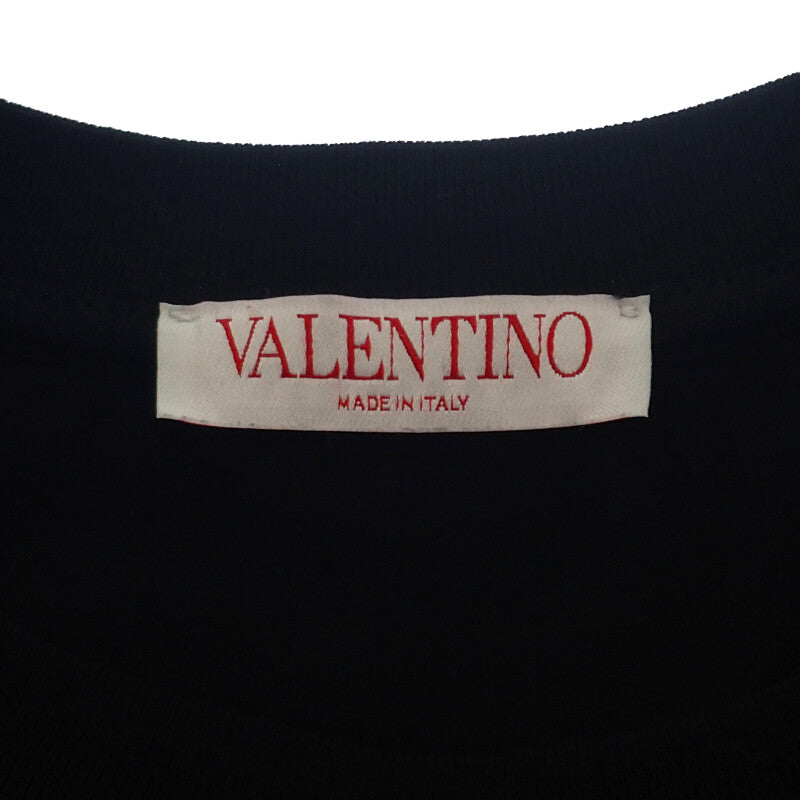 ヴァレンチノ VALENTINO VLTN XL 1V3MG10V8RB_0NO 半袖Tシャツ コットン ブラック メンズ【中古】【Aランク】
