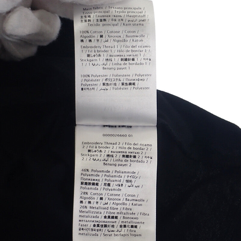 VALENTINO VLTN XL 1V3MG10V8RB_0NO Short Sleeve T-Shirt Cotton Black Men's【Used】【A Rank】