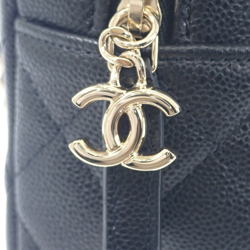 Chanel Timeless Classic AP3753 Backpack Caviar Skin Black Gold Hardware Women's