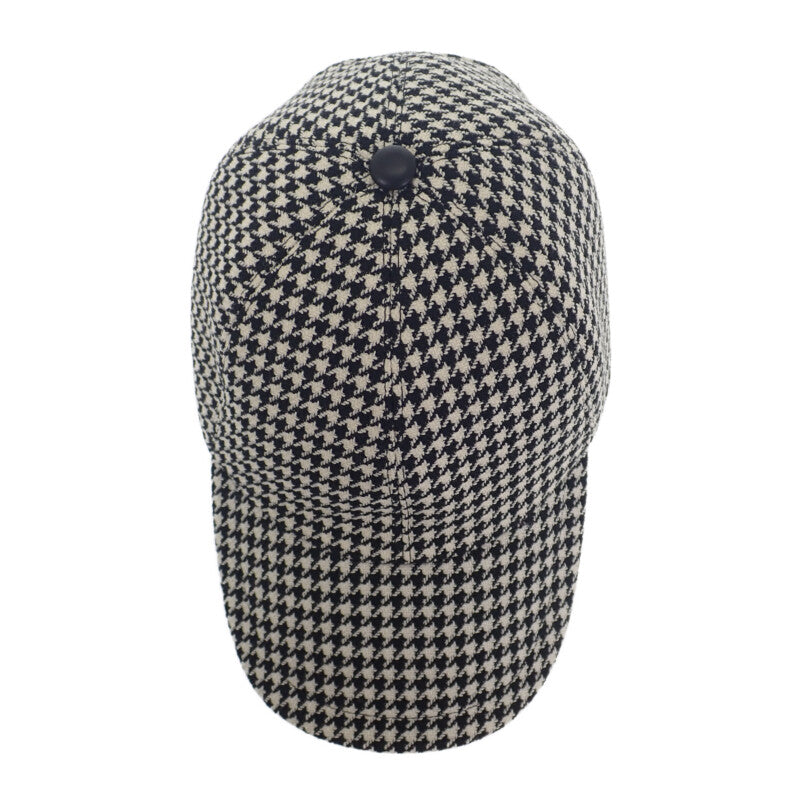 ディオール Dior ベースボール 千鳥格子 25PDP922I120 キャップ ウール ナイロン シルク ブラック ホワイト 57 レディース【中古】【Aランク】