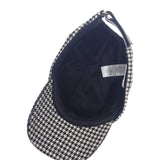 ディオール Dior ベースボール 千鳥格子 25PDP922I120 キャップ ウール ナイロン シルク ブラック ホワイト 57 レディース【中古】【Aランク】