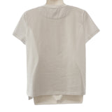 エルメス HERMES Embroidered pocket 刺繍 Hロゴ ポケット Mサイズ 38 H4H4615DA 半袖Tシャツ コットン ホワイト レディース【中古】【SAランク】