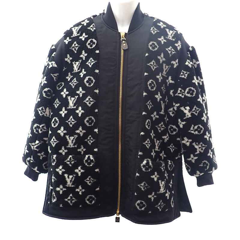 ルイヴィトン LOUIS VUITTON テディ ボンバー ジャケット 34 FQJA12GP1 ダウンジャケット ウール アクリル ブラック レディース【中古】【ABランク】