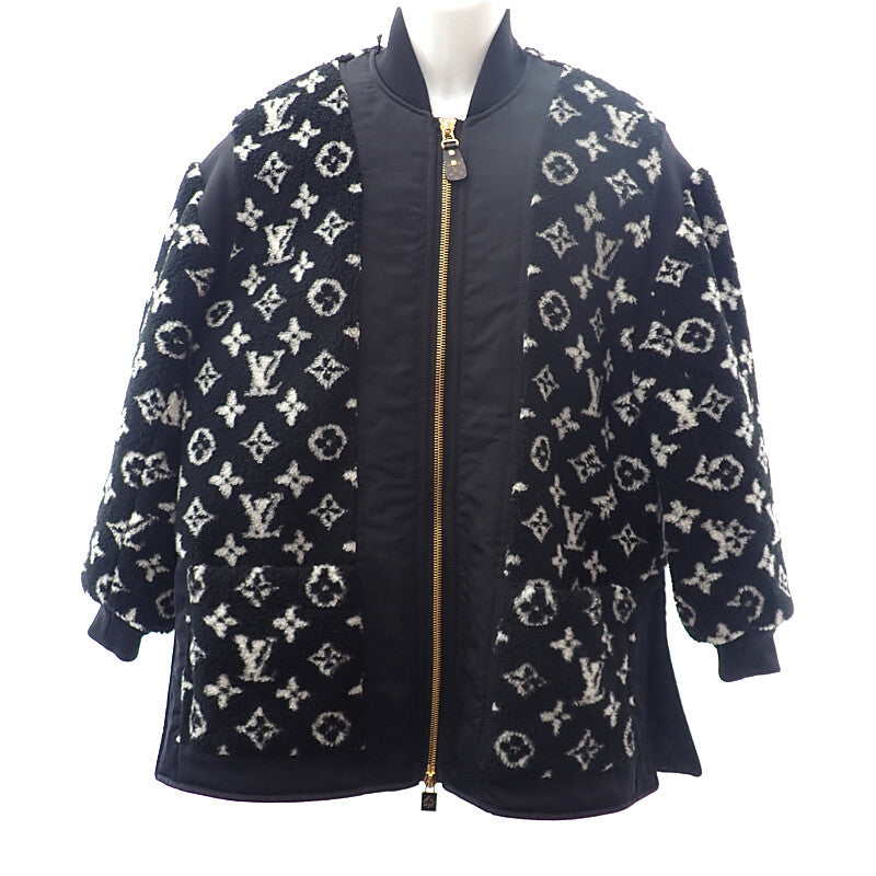 ルイヴィトン LOUIS VUITTON テディ ボンバー ジャケット 34 FQJA12GP1 ダウンジャケット ウール アクリル ブラック レディース【中古】【ABランク】