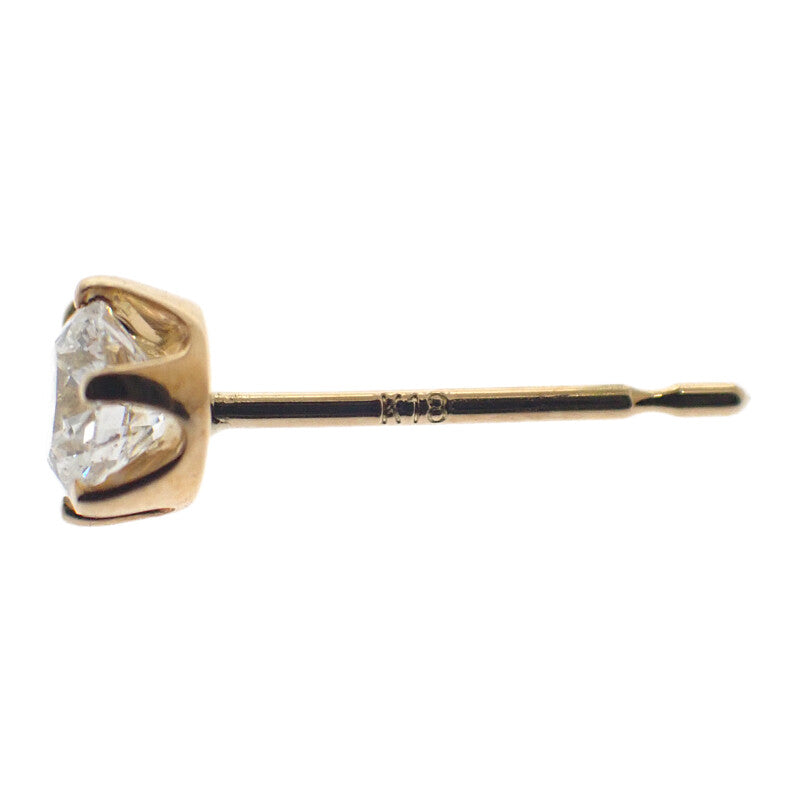 Designer Jewelry Pierced Earrings K18 Yellow Gold Diamond Ladies 【Used】【A rank】