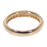 デザインジュエリー ハーフ パヴェ 13号 リング K18ピンクゴールド ダイヤモンド レディース【中古】【Aランク】