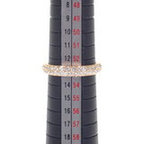 デザインジュエリー ハーフ パヴェ 13号 リング K18ピンクゴールド ダイヤモンド レディース【中古】【Aランク】