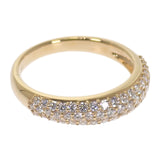 デザインジュエリー パヴェ 11号 リング K18イエローゴールド ダイヤモンド レディース【中古】【Aランク】