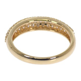 デザインジュエリー パヴェ 11号 リング K18イエローゴールド ダイヤモンド レディース【中古】【Aランク】