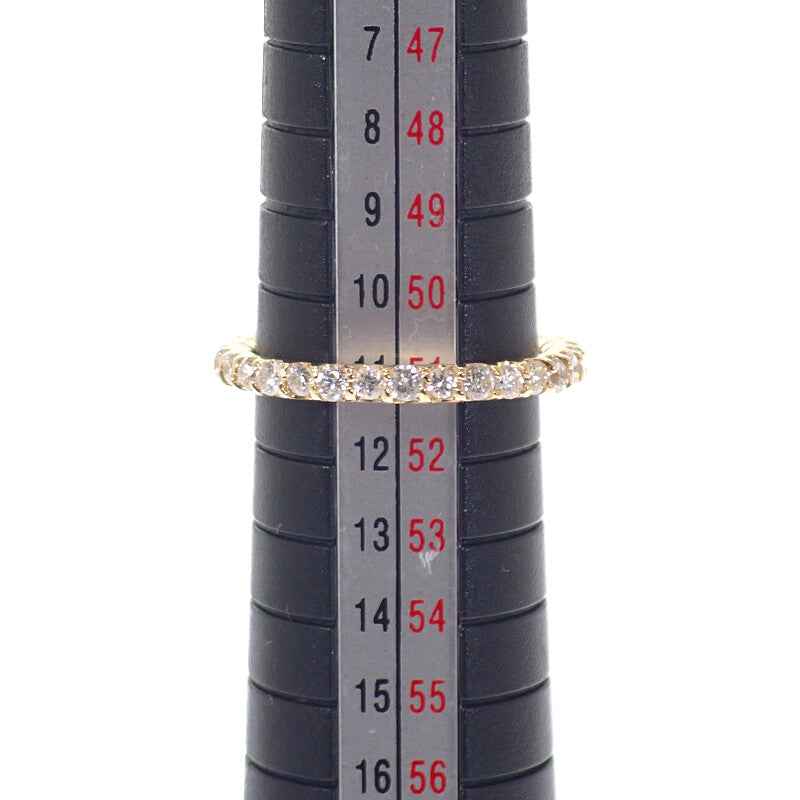 デザインジュエリー フルエタニティ 11号 リング K18イエローゴールド ダイヤモンド レディース【中古】【Aランク】
