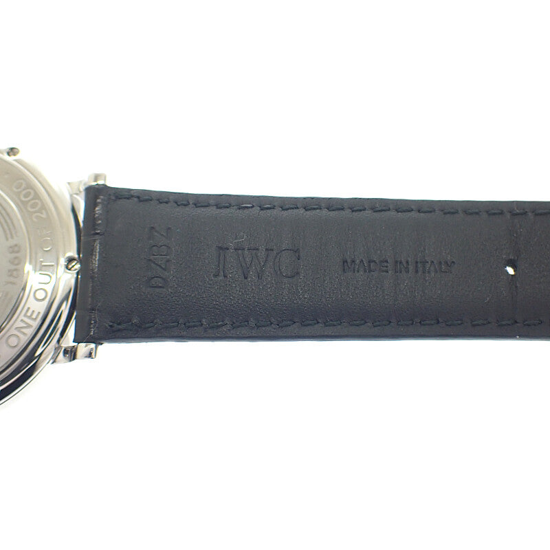 IWC インターナショナルウォッチカンパニー IWC ポートフィノ・オートマティック “150 イヤーズ” 世界2000本限定 IW356519 腕時計 ステンレススチール アリゲーター ホワイト ブラック 自動巻き ホワイト文字盤 シルバー金具 メンズ【中古】【Aランク】