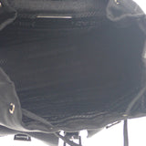 プラダ PRADA ミニバックパック 1BH029 ショルダーバッグ ナイロン サフィアーノ ブラック シルバー金具 レディース【中古】【Aランク】