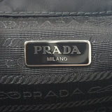プラダ PRADA ミニバックパック 1BH029 ショルダーバッグ ナイロン サフィアーノ ブラック シルバー金具 レディース【中古】【Aランク】