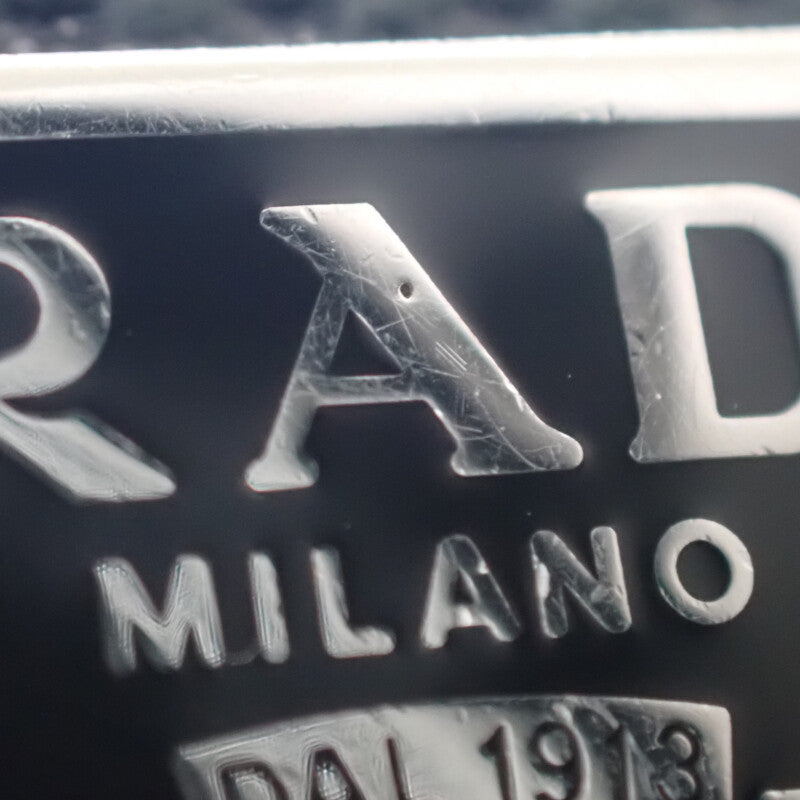 PRADA 普拉達 迷你後背包 1BH029 肩背包 尼龍 Saffiano 黑色 銀色金屬配件 女款【中古】【A級】