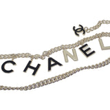 シャネル CHANEL チェーン CC ベルト メタル ゴールド ホワイト ブラック 77 レディース【中古】【Aランク】