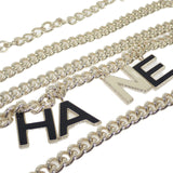 シャネル CHANEL チェーン CC ベルト メタル ゴールド ホワイト ブラック 77 レディース【中古】【Aランク】