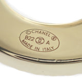 シャネル CHANEL ロゴ ピンブローチ ブローチ メタル ブラック ゴールド レディース【中古】【Aランク】