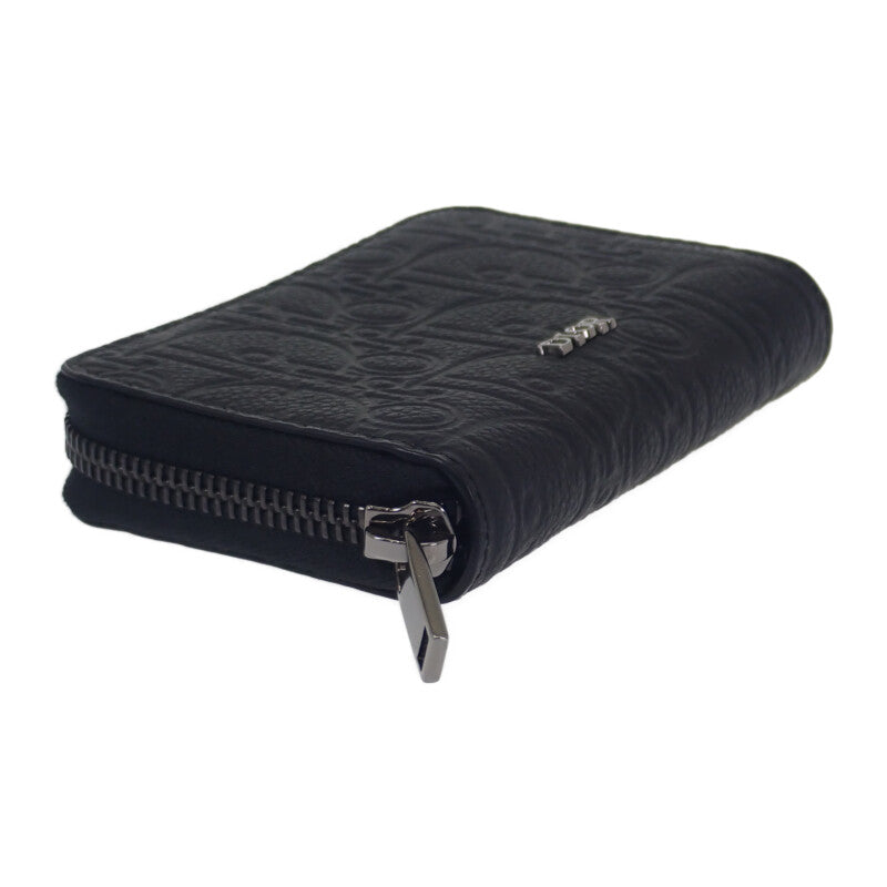 ディオール Dior グラビティ ジップ 2ESBC316FLG_H00N コインケース カーフ ブラック シルバー金具 レディース メンズ【中古】【Aランク】