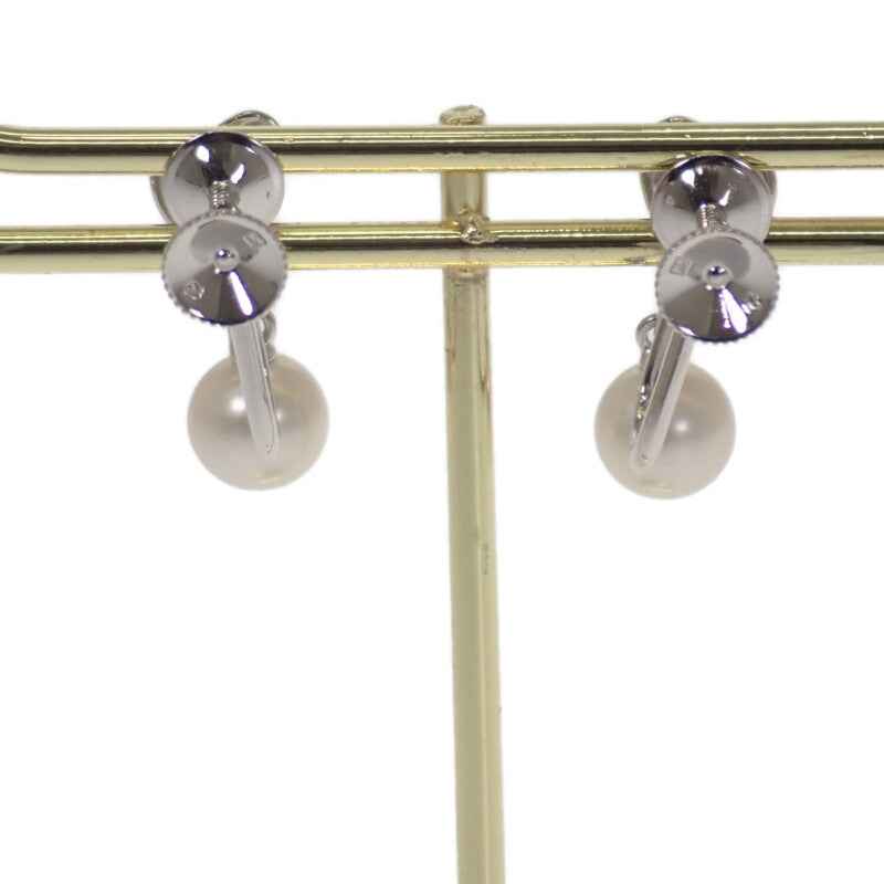 ミキモト MIKIMOTO パール ハート イヤリング シルバー925 レディース【中古】【Aランク】