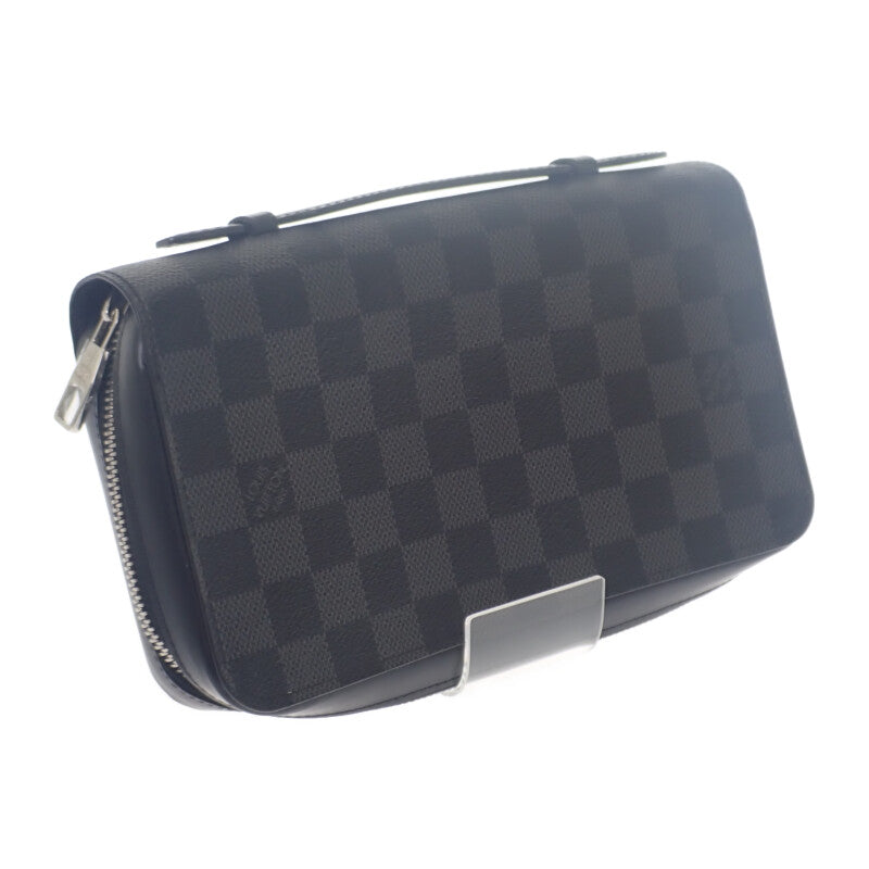 ルイヴィトン LOUIS VUITTON ジッピーXL セカンドバッグ N41503 長財布 ダミエグラフィットキャンバス ブラック シルバー金具 メンズ【中古】【ABランク】