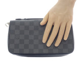 ルイヴィトン LOUIS VUITTON ジッピーXL セカンドバッグ N41503 長財布 ダミエグラフィットキャンバス ブラック シルバー金具 メンズ【中古】【ABランク】