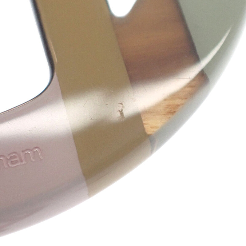 エルメス HERMES Hエキップ H057086FL ピアス バッファローホーン ペールグリーン ピンク キャメル シルバー金具 レディース【中古】【Aランク】