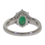 ミキモト MIKIMOTO 翡翠リング Jade 13号 リング Pt950プラチナ シルバー グリーン 翡翠 ダイヤモンド レディース【中古】【Aランク】