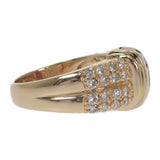 デザインジュエリー 13号 リング K18イエローゴールド ルビー ダイヤモンド レディース【中古】【Aランク】