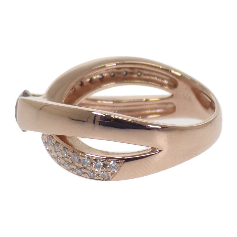 デザインジュエリー 18号 リング K18ピンクゴールド ダイヤモンド レディース【中古】【Aランク】