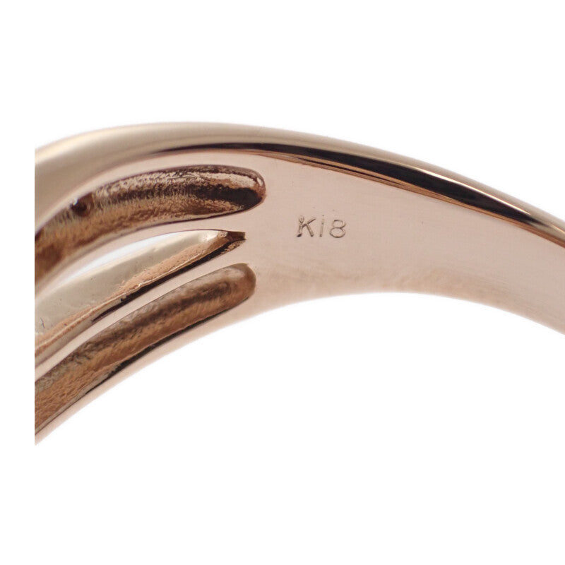 デザインジュエリー 18号 リング K18ピンクゴールド ダイヤモンド レディース【中古】【Aランク】