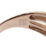 デザインジュエリー 18号 リング K18ピンクゴールド ダイヤモンド レディース【中古】【Aランク】