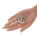 シャネル CHANEL ココマーク AB63085 Y02003 Z3502 ブローチ メタル クリスタル シルバー レディース【中古】【Aランク】