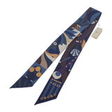 エルメス HERMES Parade en Fanfare ツイリー HTH2307 スカーフ シルク ブルージーン ネイビー レディース【中古】【Aランク】