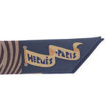 エルメス HERMES Parade en Fanfare ツイリー HTH2307 スカーフ シルク ブルージーン ネイビー レディース【中古】【Aランク】