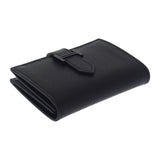 エルメス HERMES ベアン W刻印 カードケース ヴォーエプソン ソーブラック ブラック金具 レディース メンズ【中古】【Aランク】