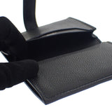 エルメス HERMES ベアン W刻印 カードケース ヴォーエプソン ソーブラック ブラック金具 レディース メンズ【中古】【Aランク】