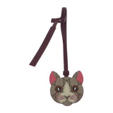 グッチ GUCCI キャットシェイプ 820787_FAEC9_9782 バッグチャーム ポリウレタン レザー ベージュ ボルドー レディース【中古】【Aランク】