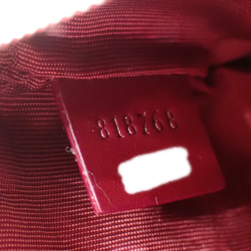 グッチ GUCCI キャットデティール キーポーチ 818768FAEEN8574 キーケース GGスプリームキャンバス ベージュ ボルドー ゴールド金具 レディース メンズ【中古】【Aランク】