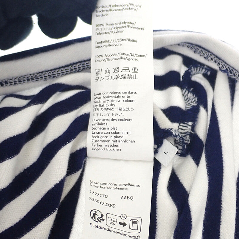 ロエベ LOEWE アナグラム ボーダー L S359Y23X89 タンクトップ ポリウレタン レーヨン ネイビー レディース【中古】【Aランク】