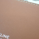 セリーヌ CELINE トリオンフ ホリゾンタル ポーチ 10L272DM5.04LE ショルダーバッグ キャンバス レザー タン エクリュ レディース【中古】【Aランク】